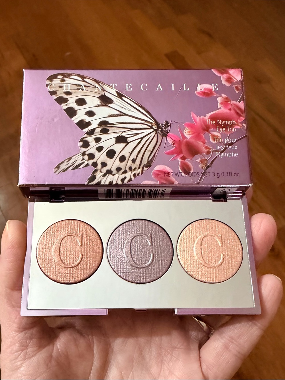 Chantecaille Nymph Eye Trio Eyeshadow Palate.
